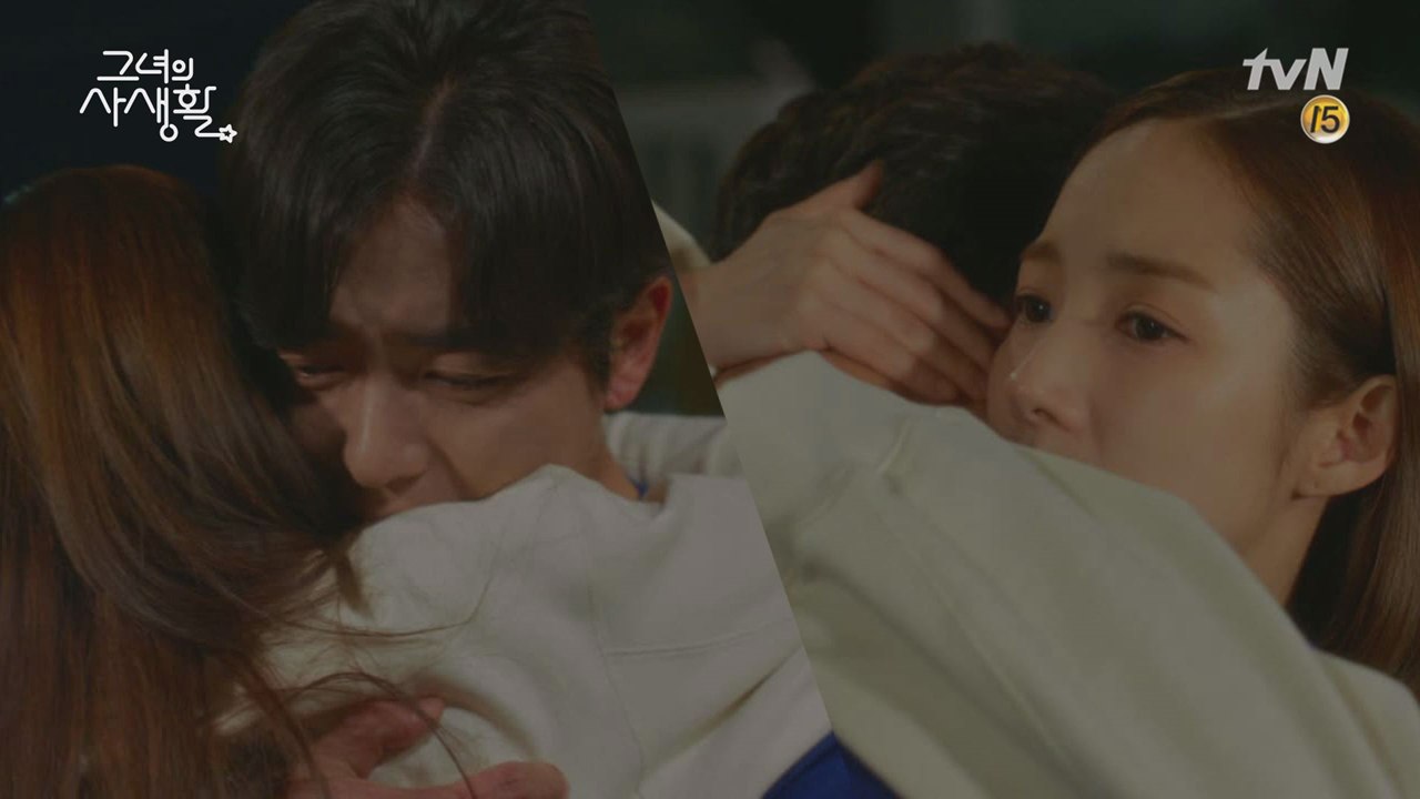 "괜찮아요" 눈물 흘리는 김재욱 따스히 안아주는 박민영