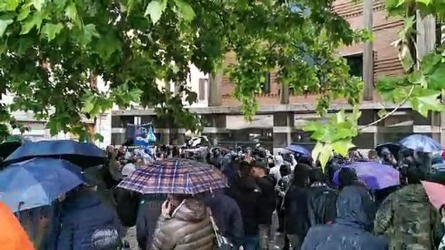Atalanta - Lazio, i tifosi biancocelesti a Ponte Milvio