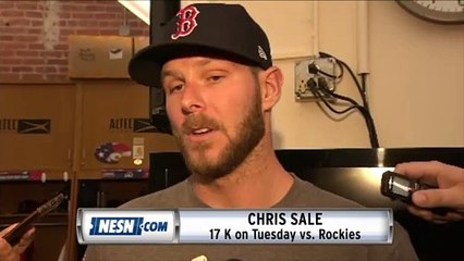 Chris Sale Reacts To Striking Out 17 Batters On Tuesday