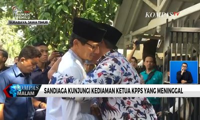 Sandiaga Kunjungi Kediaman Ketua KPPS yang Meninggal