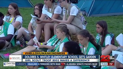 Local girl scouts make a difference at an elementary school