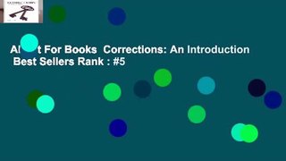 About For Books  Corrections: An Introduction  Best Sellers Rank : #5