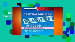 Ophthalmology Secrets in Color, 4e  For Kindle