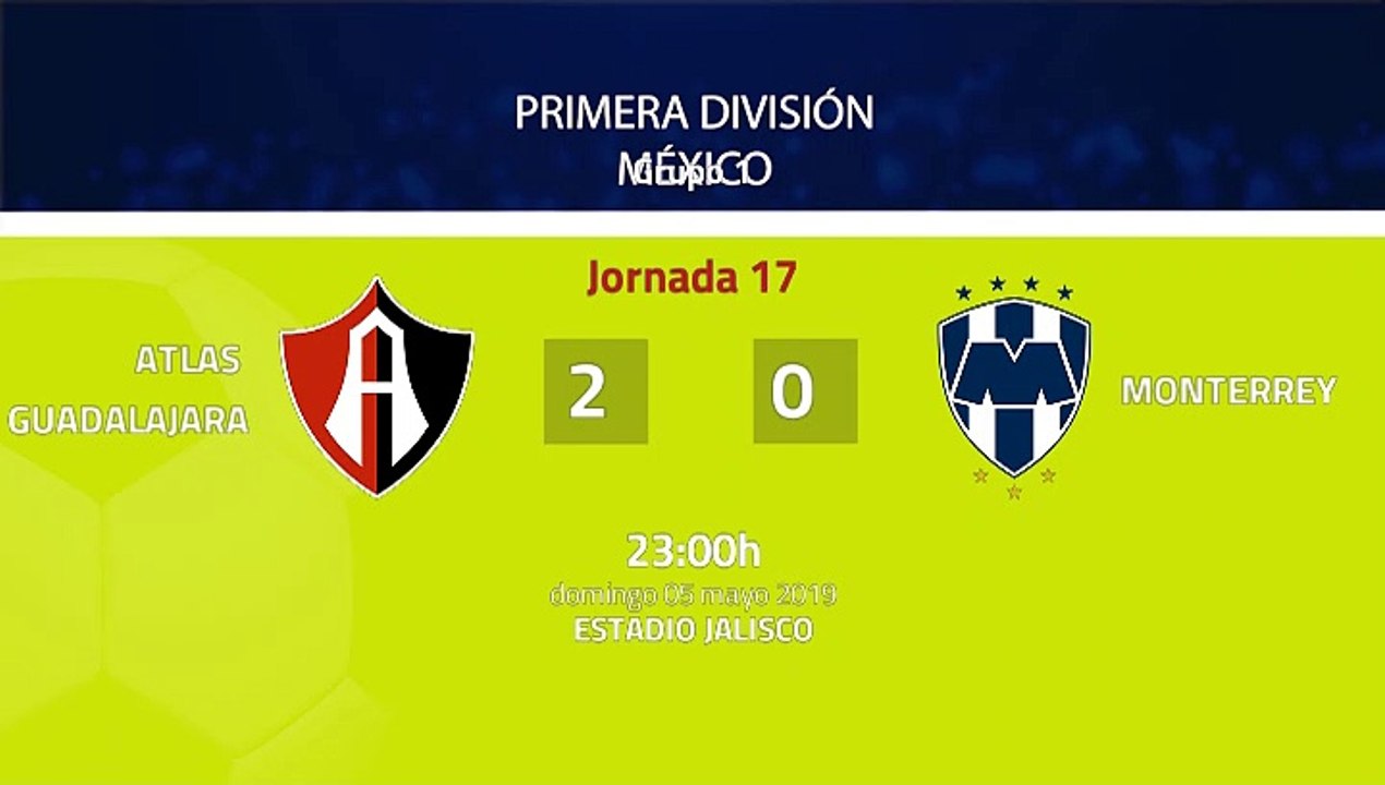 Atlas Guadalajara-Monterrey Jornada 17 Liga MX - Clausura 05-05-2019_23-00