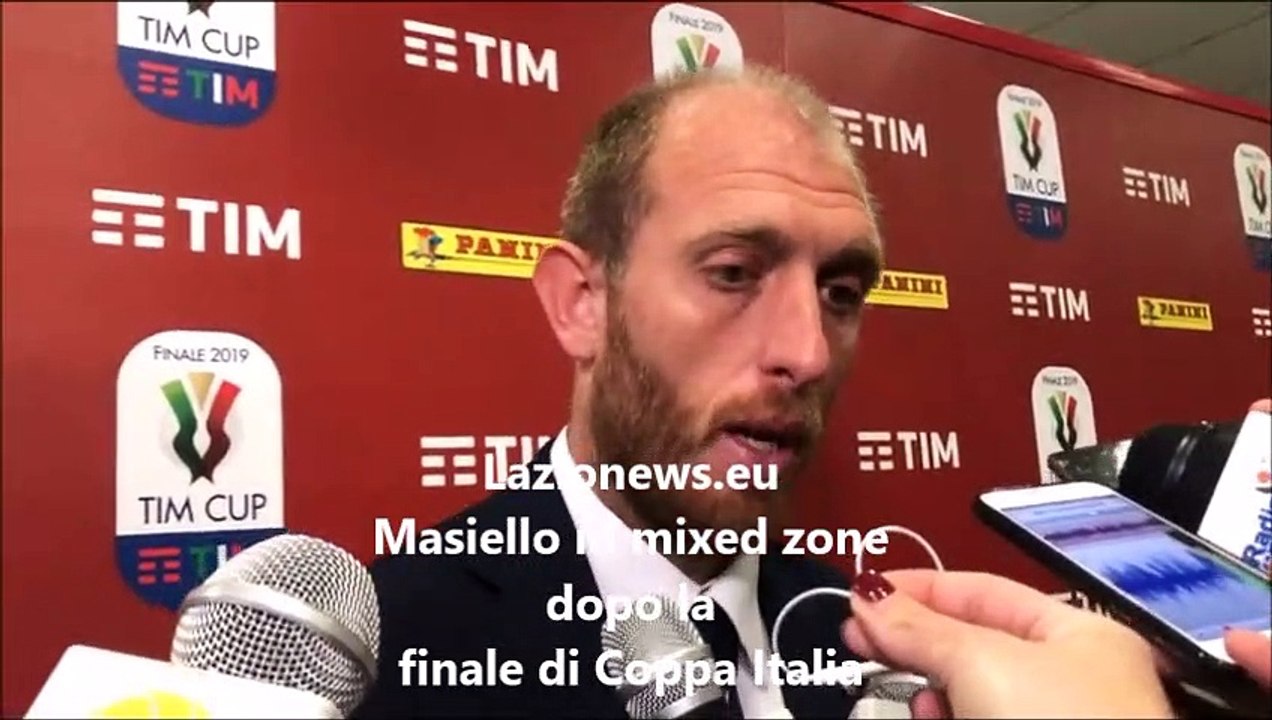 Masiello in mixed zone dopo la finale di Coppa Italia