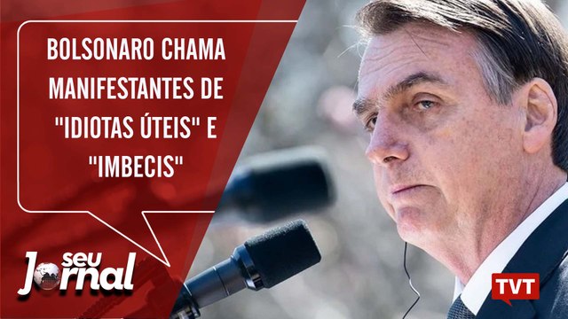Dos EUA, Bolsonaro chama manifestantes de idiotas úteis e imbecis