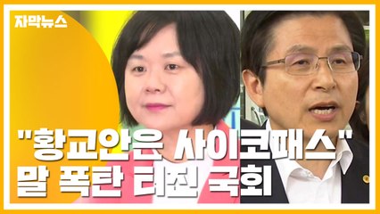 [자막뉴스] "황교안은 사이코패스"...말 폭탄 터진 국회 / YTN