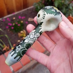 Liberty Glass - Sandblasted Pipe - Flowers