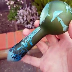 Liberty Glass - Sandblasted Pipe - Mushroom Forest