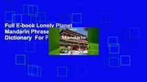 Full E-book Lonely Planet Mandarin Phrasebook  Dictionary  For Free