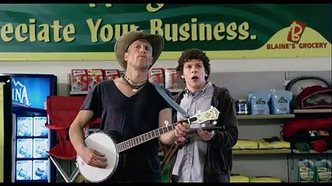 Zombieland Movie (2009) Jesse Eisenberg, Emma Stone, Woody Harrelson