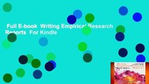 Full E-book  Writing Empirical Research Reports  For Kindle