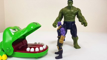 下载视频: Marvel Hulk, SpiderMan, Iron Man, Hulk Buster, Avengers Superheroes, Dive into the Crocodile