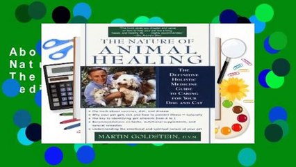 About For Books  The Nature of Animal Healing: The Definitive Holistic Medicine Guide to Caring