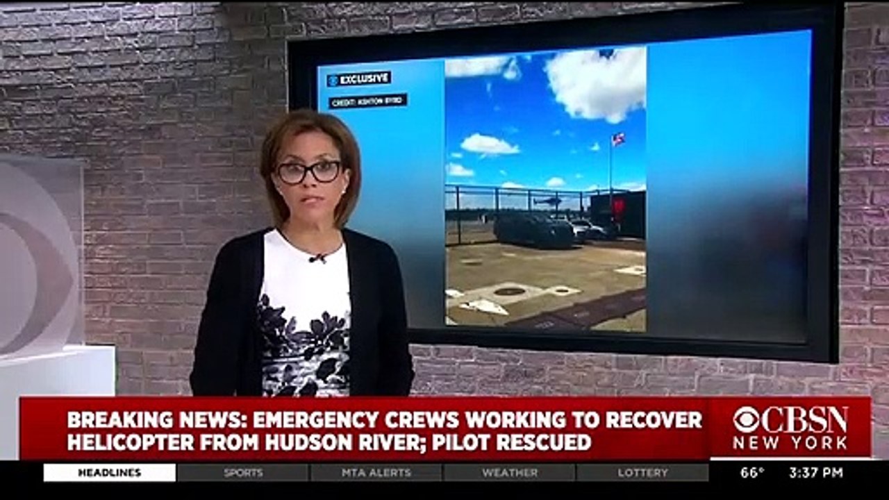 Regardez les images impressionnantes d'un hélicoptère qui s'est écrasé cette nuit à New York filmé par un amateur