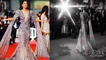 Hina Khan shines in grey shimmery gown at Cannes Red Carpet 2019| Boldsky