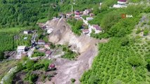 Ordu’da heyelanın yok ettiği mahalle havadan görüntülendi