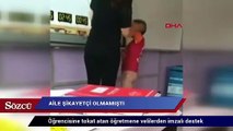 Öğrencisine tokat atan öğretmene velilerden imzalı destek