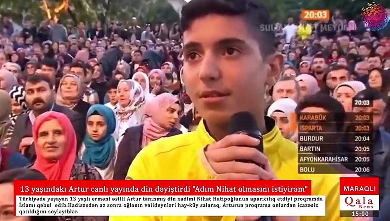 13 yaşındakı Artur canlı yayında din dəyiştirdi "Adım Nihat olmasını istiyirəm"