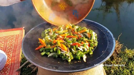 Tawa Bhindi Recipe - Tawa Okra Recipe by  Mubashir Saddique - Village Food Secrets