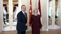 Çavuşoğlu, Letonya Parlamento Başkanı Murniece ile görüştü - RİGA