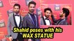 Shahid Kapoor poses with his WAX STATUE in Singapore