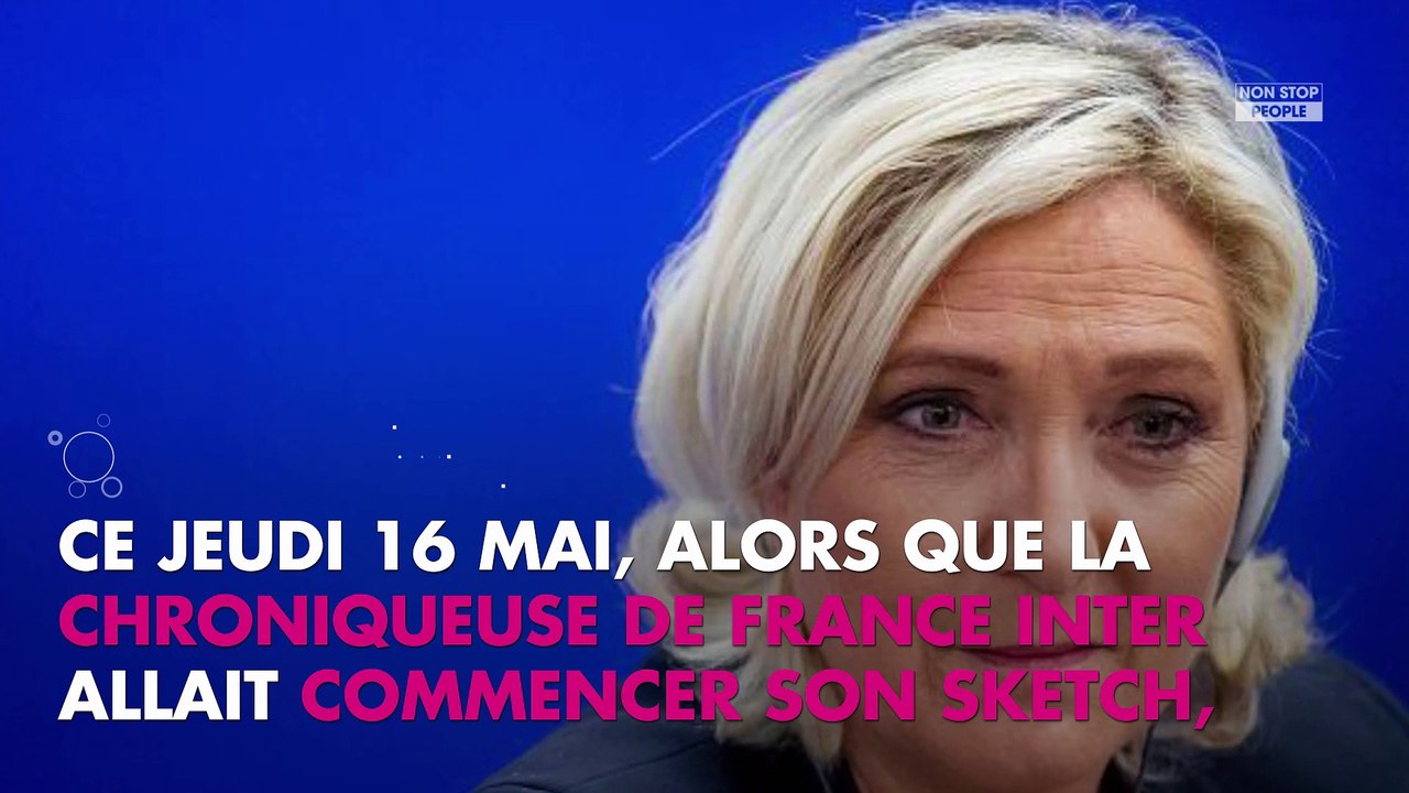 Marine Le Pen quitte France Inter : Charline Vanhoenacker appelle une doublure