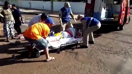 Idoso tem fratura ao ser atropelado no Bairro Santa Cruz