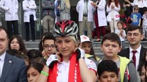 Çankırı Bisikletle İstanbul'dan Samsun'a Yola Çıkan Öğretmen Çankırı'ya Ulaştı