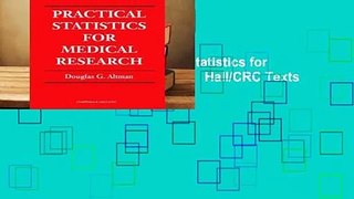 About For Books  Practical Statistics for Medical Research (Chapman   Hall/CRC Texts in