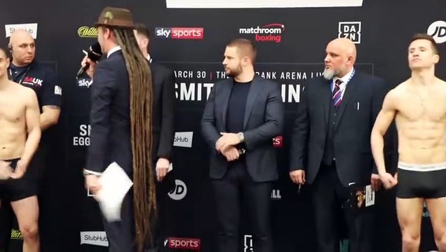 BRITISH & EUROPEAN TITLES! - JOE HUGHES v ROBBIE DAVIES JR - OFFICIAL WEIGH-IN / HUGHES -DAVIES