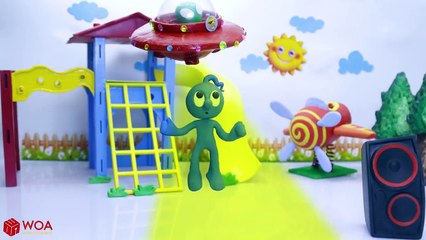 CLAY MIXER SUPERHERO BUMBLEBEE PACMAN  Cartoons Play Doh Stop Motion