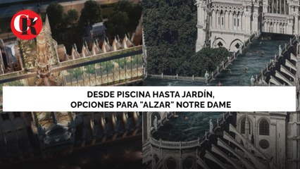 Desde piscina hasta jardín, opciones para  "alzar" Notre Dame