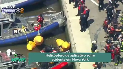 Helicóptero de aplicativo sofre acidente em Nova York