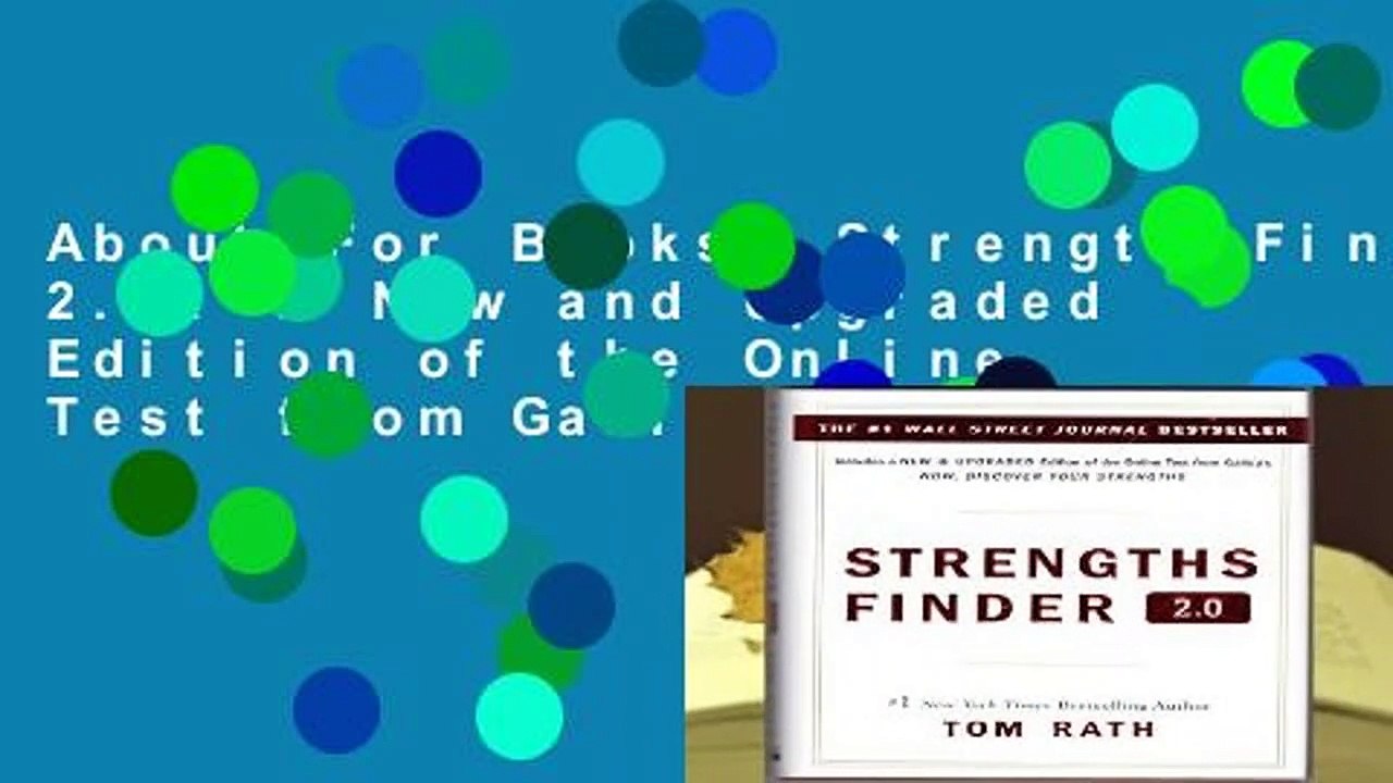 About For Books  StrengthsFinder 2.0: A New and Upgraded Edition of the Online Test from Gallup s