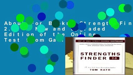 About For Books  StrengthsFinder 2.0: A New and Upgraded Edition of the Online Test from Gallup s