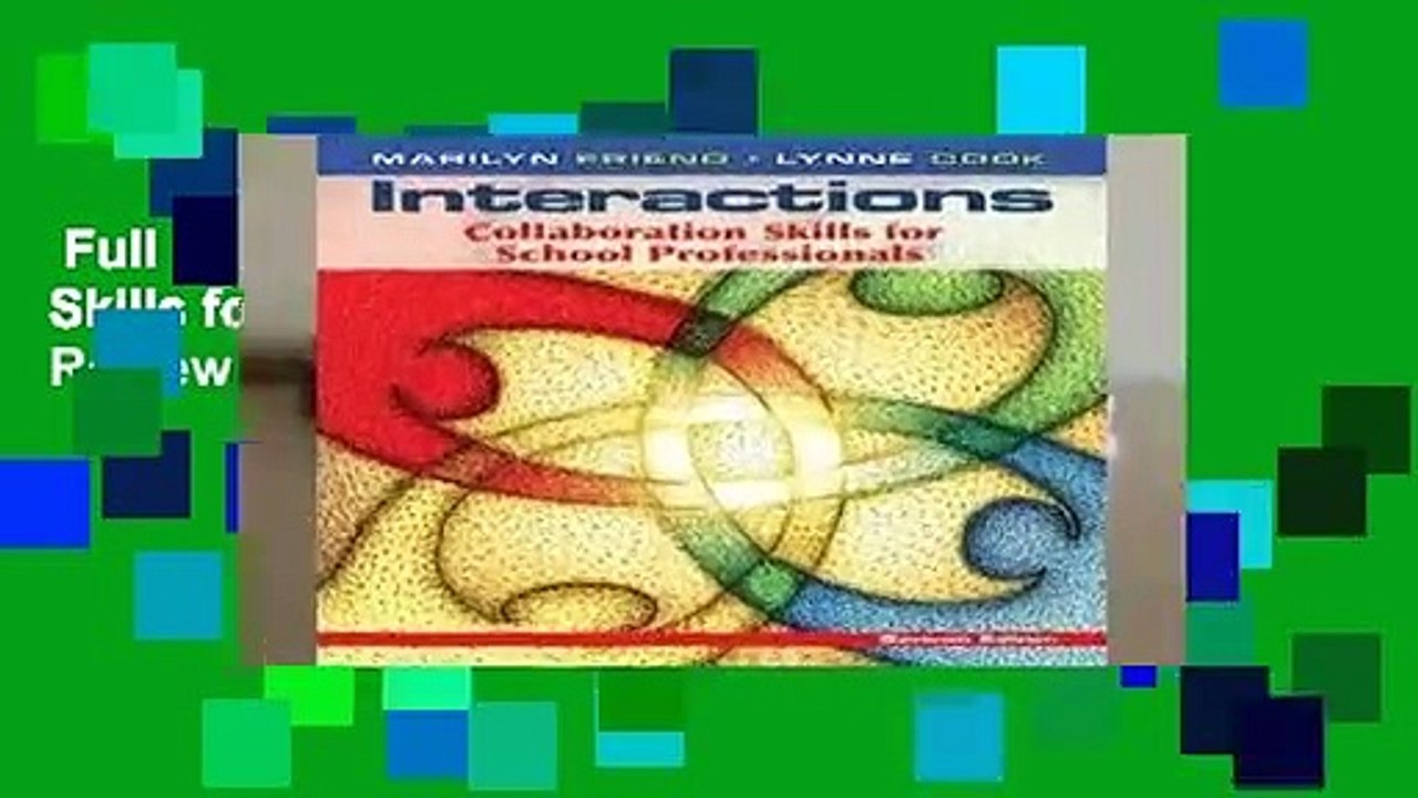 Full version  Interactions: Collaboration Skills for School Professionals  Review
