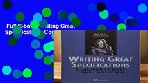 Full E-book  Writing Great Specifications Complete