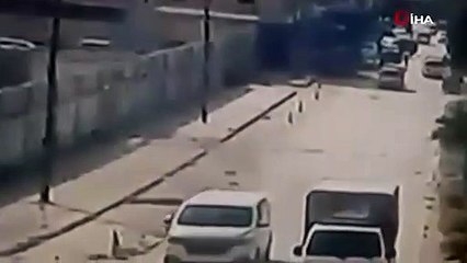 DEAŞ'ın PKK/YPG'li teröristleri havaya uçurduğu an