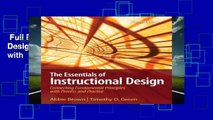 Full E-book  The Essentials of Instructional Design: Connecting Fundamental Principles with