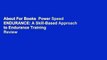 About For Books  Power Speed ENDURANCE: A Skill-Based Approach to Endurance Training  Review