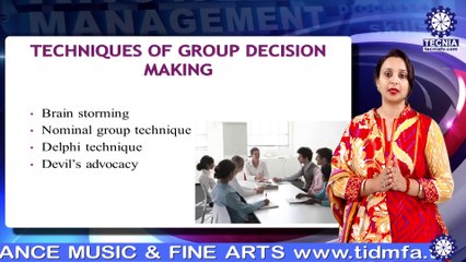Techniques of Group Decision Making 2 - Dr.Nidhi Gupta  - BBA - TIAS - Tecnia TV