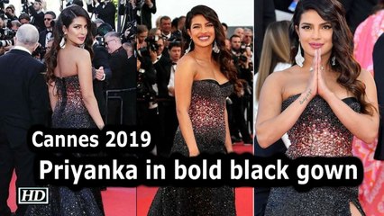 Cannes Film Festival 2019: Priyanka looks fiery in bold black gown