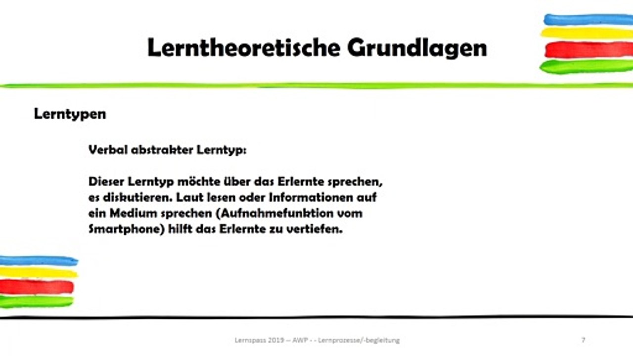 Lerntypen, Lernstil - Lerntheoretische Grundlagen