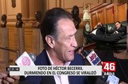 Becerril se pronunció tras difundirse foto donde se lo ve durmiendo en el Congreso