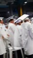 Cat sneaks into graduation ceremony only to go to the toilet in front of everybody