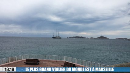 Marseille : le plus grand voilier du monde a jeté l'ancre dans la rade Sud