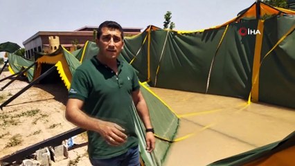 DSİ’ye ait sulama borusu patladı, ekili araziler su altında kaldı