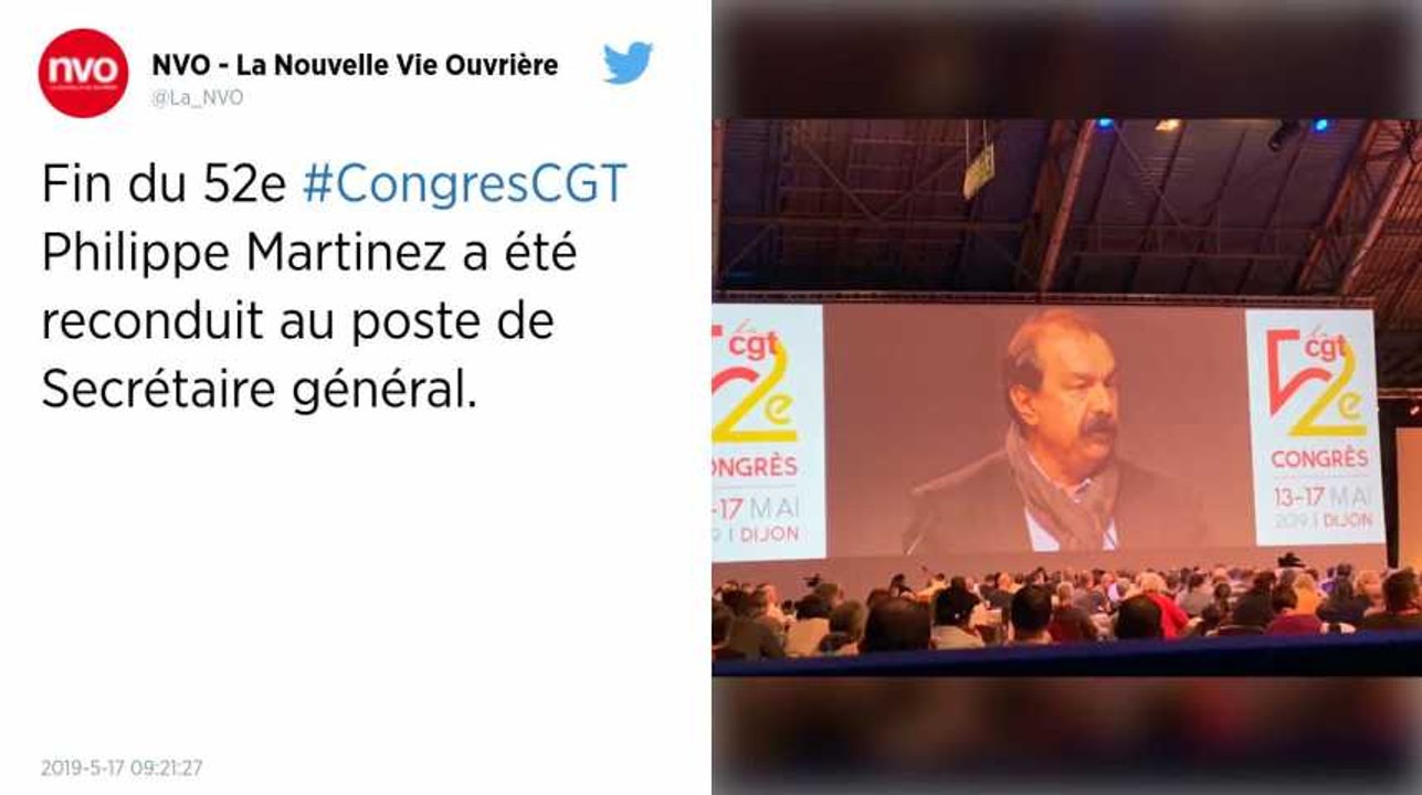 Philippe Martinez réélu secrétaire général de la CGT, à l’issue du 52e congrès du syndicat