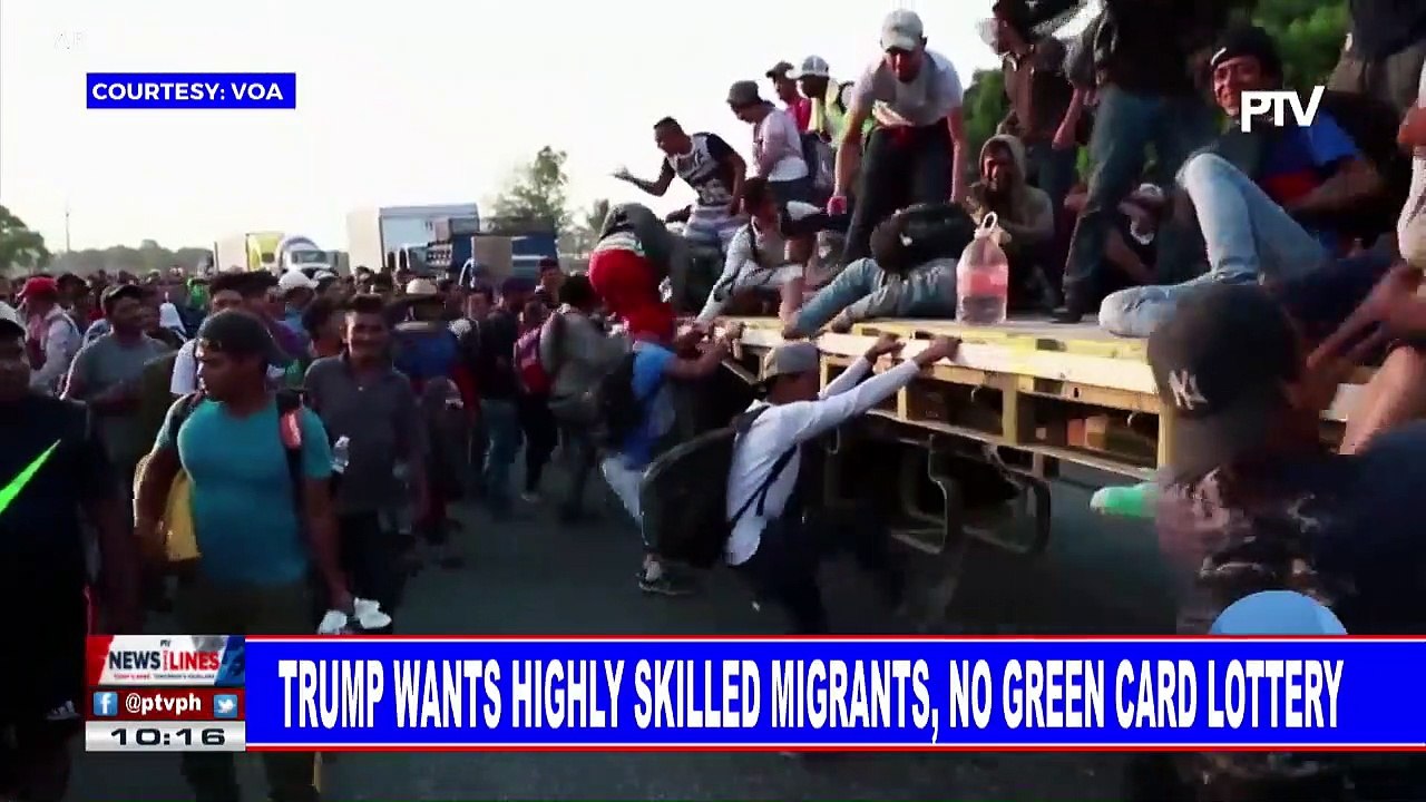 Trump wants highly skilled migrants, no green card lottery